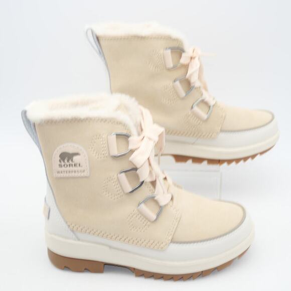 NEW SOREL Tivoli IV WOMEN'S 5 Insulated Winter Boots Ceramic Buff Cream Tan - Picture 4 of 7